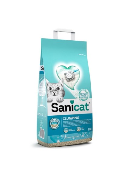 Sanicat Clumping White Active Marseille Soap  Άμμος για Γάτες 10L