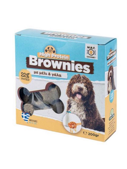MBF Lazy Dog Brownies Με Μέλι & Γάλα Για Σκύλους 200g