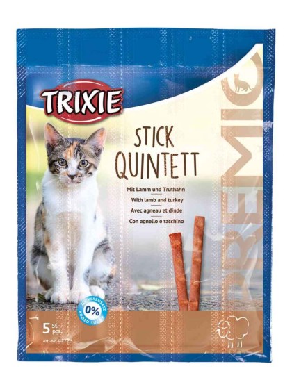 Trixie Premio Λιχουδιές σε Stick Γάτας με Γαλοπούλα & Αρνί 4τμχ 5gr