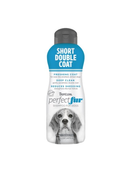 TROPICLEAN Short Double Coat Shampoo 473ml για σκύλους με κοντό διπλό μανδύα