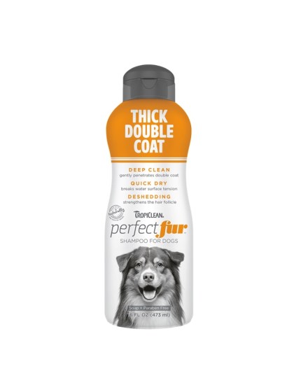 TROPICLEAN Thick Double Coat Shampoo 473ml για σκύλους με πυκνό τρίχωμα