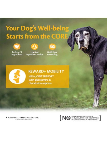Wellness Core Reward Mobility Grain Free Λιχουδιές για Σκύλους με γεύση Γαλοπούλα 170gr